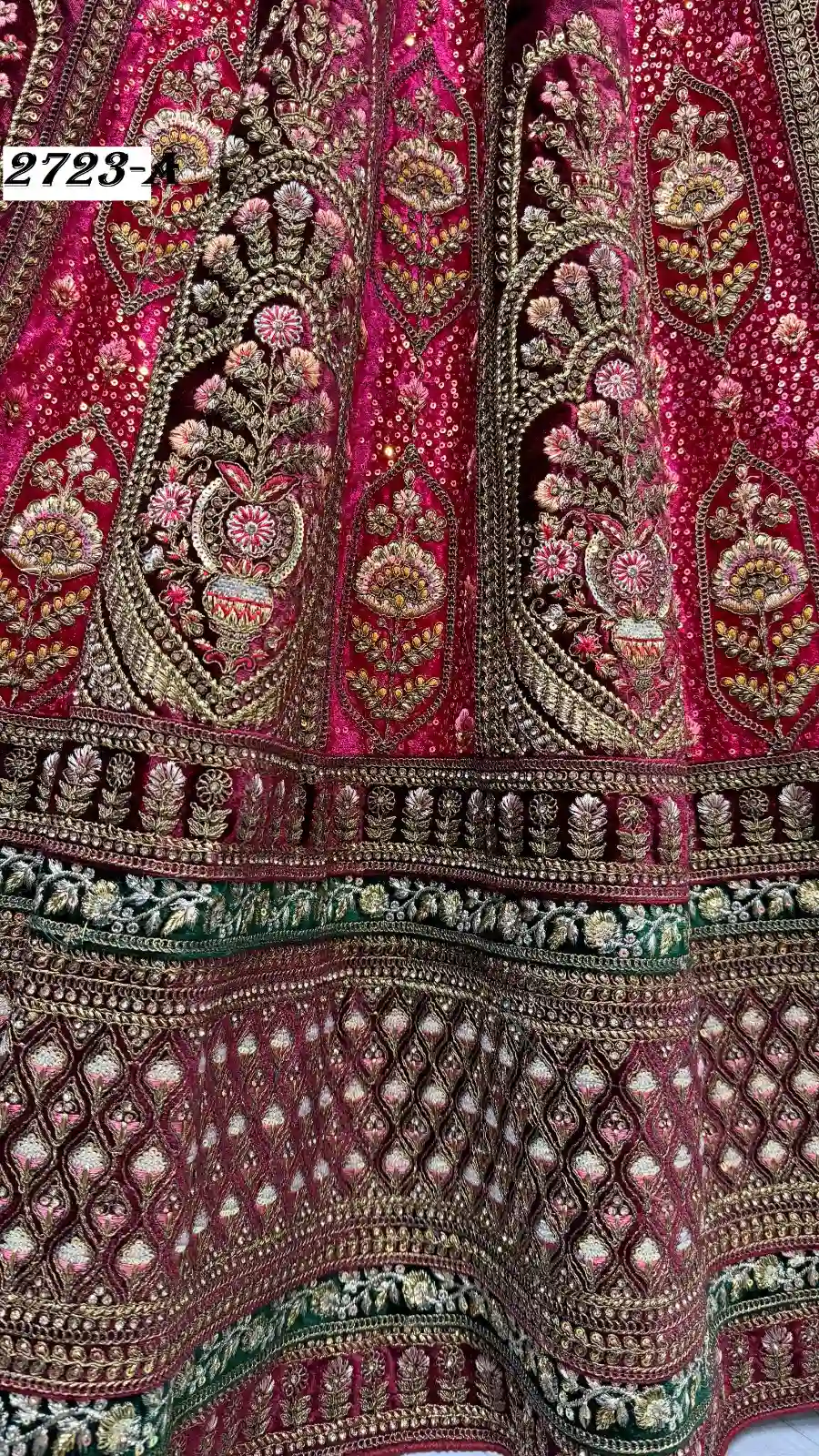 Anjani Art 2723A & 2723B Velvet Wholesale Lehenga Catalog — Wholesale Lehenga, MPA wholesale from Surat — Photo 4